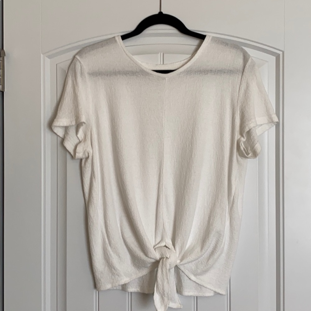 Madewell Tie Front Top size L